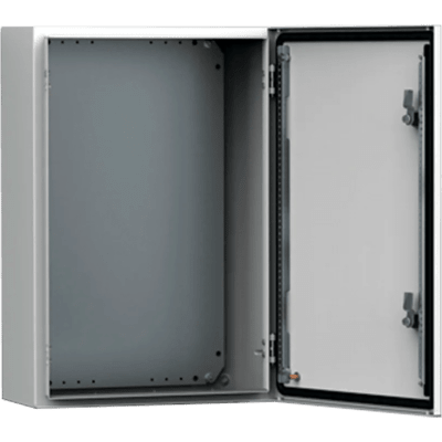 Gabinete de Pared MAS / Acero Dulce 1.5 mm / 800 x 600 x 300 mm (31.5 x 23.62 x 11.81 in) / IP66 NEMA 4-12 IK10 / Placa de Montaje Incluida / Gris Claro RAL 7035