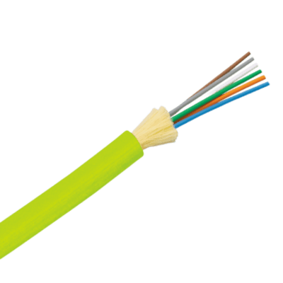 Cable de Fibra Óptica de 24 Hilos, Multimodo OM5 50/125 Optimizada, Interior, Tight Buffer 900um, No Conductiva (Dieléctrica), OFNP (Plenum), Precio Por Metro
