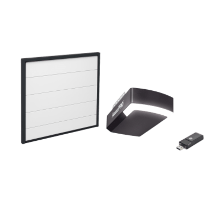 Kit Puerta de Garage 18x9 Pies (5.49 x 2.74 m) / Motor DC 1/2 HP / Insulada / Activación WiFi / Hasta 50 Controles / Lámina Calibre 26
