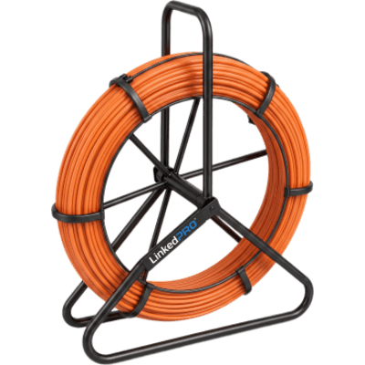 Guía de Jalado de Cables Tipo Cobra Rastreable / Diámetro de 11mm x 200 metros / Fibra de Vidrio de Gran Resistencia a la Tensión