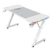 ESCRITORIO GAMER BALAM RUSH OLYMPUS SPOT GLOW MRX6000 / ERGONOMICO / ESTRUCTURA Z / CABLES OCULTOS / ILUMINACION RGB /MOUSEPAD XXL ANTIDESLIZANTE / ANTIRRAYAS / CONTROL REMOTO / BLANCO / BR-941402