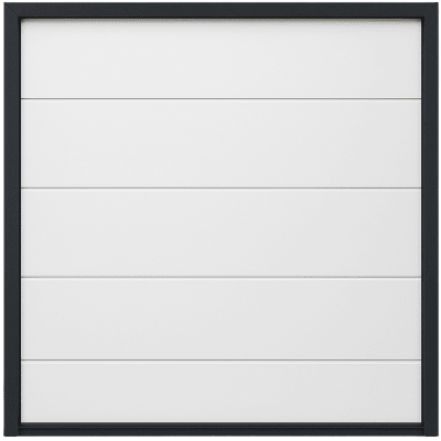 Seccion para puerta de Garage / Lisa / Linea Central / Panel de 21" / Color blanco / Para APDOOR128 / Estilo Americana.