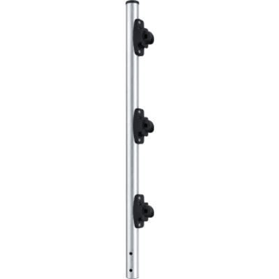 Poste de Paso / Tubo de Acero Galvanizado / Diámetro 1" / Longitud 75 cm / 3 Aisladores / Sin Pintar / Peso 0.5 KG