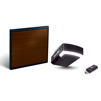 KIT COMPLETO Incluye /Puerta D/ Garage / APDOORB 10x8 Pies / Lisa Linea Central / Color blanco / Insulada / Interfase ACCESSWIFI / Motor FS1000M / 1/2HP / Fuerte/Silencioso/Luz LED/Motor DC .