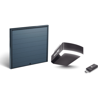 KIT COMPLETO Incluye /Puerta D/ Garage / APDOORL 8x8 Pies / Lisa Linea Central / Insulada / Interfase ACCESSWIFI / Motor FS1000M / 1/2HP / Fuerte/Silencioso/Luz LED/Motor DC .