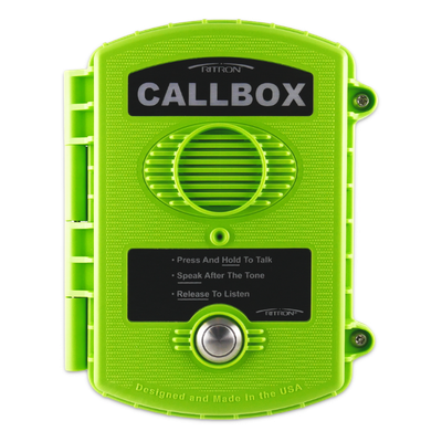 Callbox / Intercomunicador Inalámbrico Vía Radio UHF / 450-470 MHz / Gabinete de Policarbonato para Exteriores / Color Verde