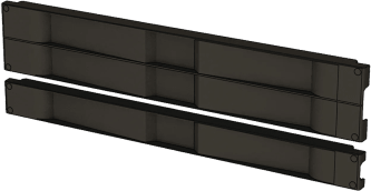 Tapa Ciega para Rack / 19" / 1 UR / Instalación a Presión sin Herramientas / Plástico UL / Negro Mate