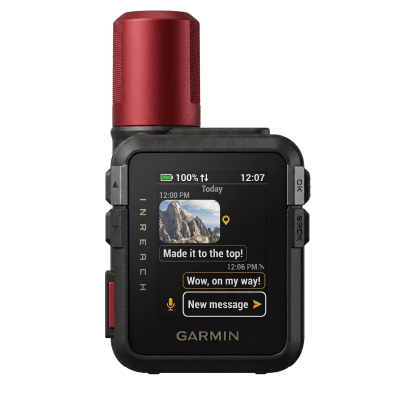 Dispositivo de Comunicación Satelital / SOS Interactivo / Mensajería de Voz y Fotos / IP67 MIL-STD-810 / Pantalla Táctil MIP Color 1.9" / GPS Multibanda / Autonomía 14 Días / USB-C / BLE / ANT+
