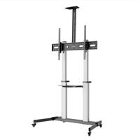 SOPORTES/MANHATTAN/462563/SOPORTE DE ALUMINIO AJUSTABLE EN ALTURA PARA TV MULTIMEDIA, DE 60» A 100