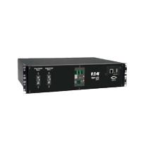 PDU MONOFASICO CONTROLABLE CON SWITCH DE TRANSFERENCIA AUTOMATICA 5.8KW, 2 ENTRADAS L6-30P DE 200V - 240V, 16 TOMACORRIENTES C13 2 C19 Y 1 L6-30R, 2U, TAA