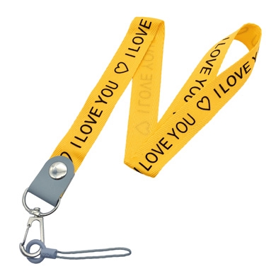 CORREA PARA MEMORIA USB BROBOTIX I LOVE U AMARILLA