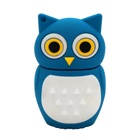 MEMORIA FLASH USB 32GB, BÚHO AZUL BROBOTIX 190432-2