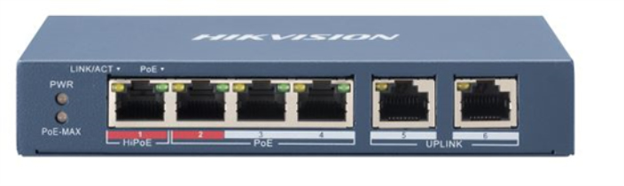 Switch PoE+ HIKVISION DS-3E0106HP-E