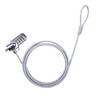 CANDADO DE COMBINACION PARA LAPTOP - TECHZONE -TZCCL-3 - CABLE DE ACERO INOXIDABLE 1.8 MTS - TIPO T - CERRADURA DE 4 DIGITOS