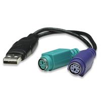 CONVERTIDOR USB,MANHATTAN,179027, A PS/2 ,2 PUERTOS TECLADO Y MOUSE