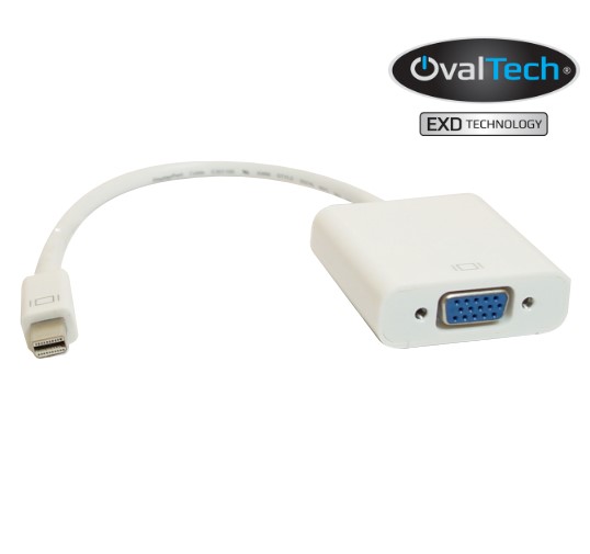 Adaptador Mini DisplayPort  a VGA OVALTECH OVMDP-VGA