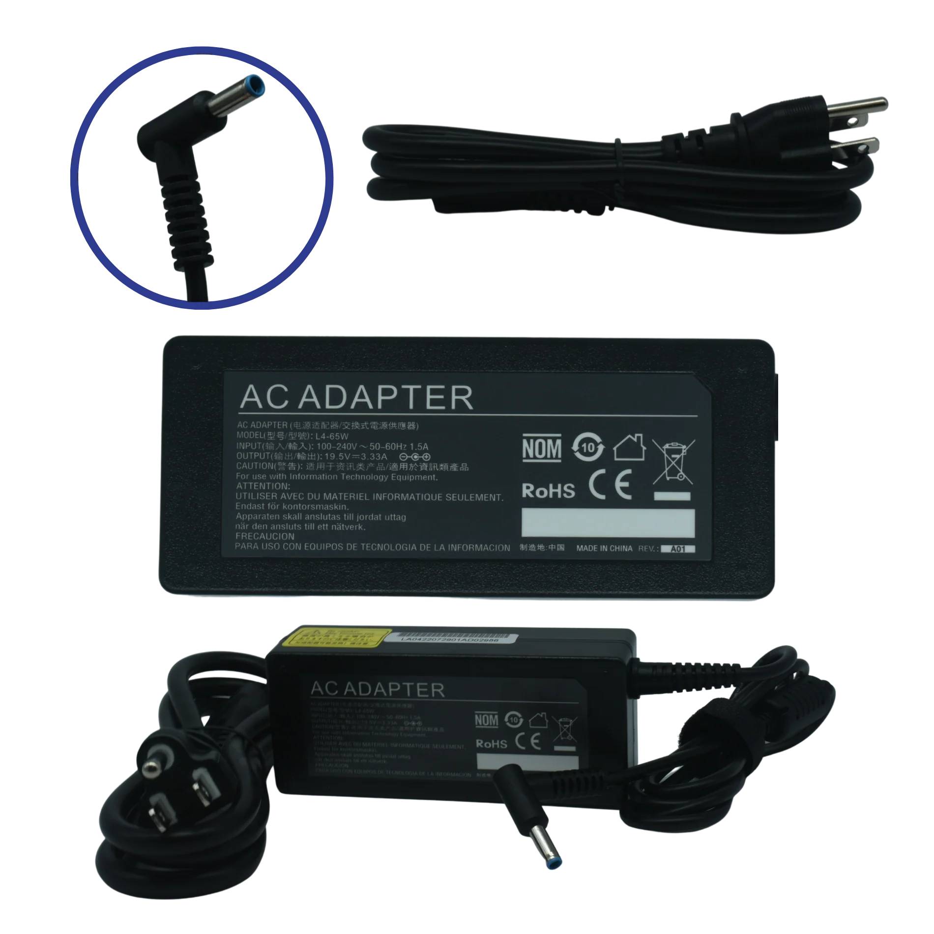 Adaptadores para Laptops OVALTECH AC-HPAZUL65W