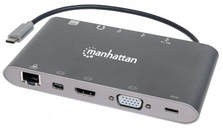 Estación Docking USB-C SuperVelocidad 7 en 1 MANHATTAN