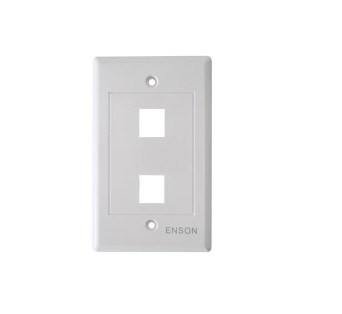 Placa de Pared Universal 2 Puertos Sin Jack ENSON ENS-FP62