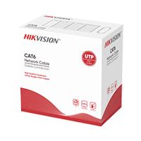 BOBINA DE CABLE DE 305 M 1000 FT CAT 6 / 100 COBRE / COLOR BLANCO / USO EN INTERIOR / PVC /HIKVISION