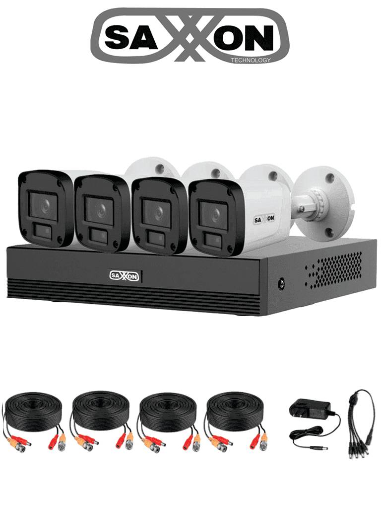 Kit de videovigilancia SAXXON KIT/XVR1E04-I/4-B20P-