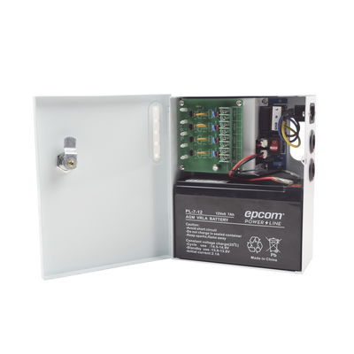 EPCOM FUENTE  4 Canales 12V 4A 48W con sistema de Respaldo