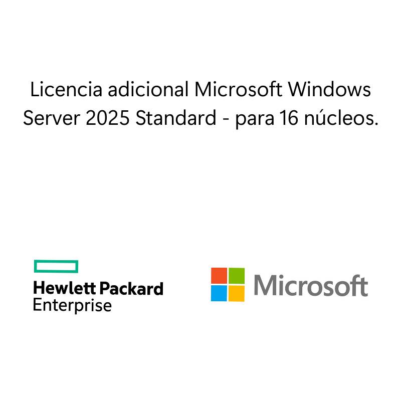 Sistema Operativo Hewlett Packard Enterprise Licencia adicional Microsoft Windows Server 2025 Standard 16 núcleos
