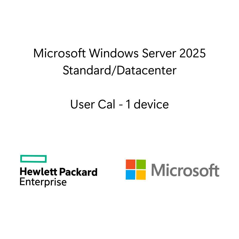 Sistema Operativo Hewlett Packard Enterprise LTU de Microsoft Windows Server 2025 1 dispositivo CAL