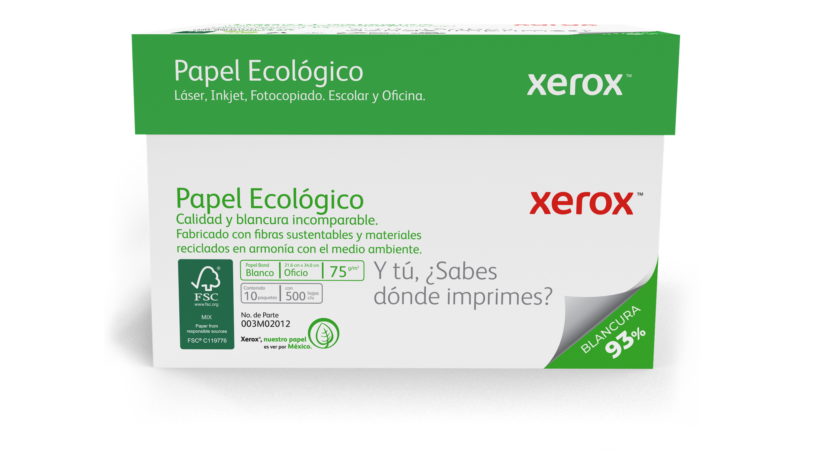 Papel Bond Ecológico Oficio XEROX