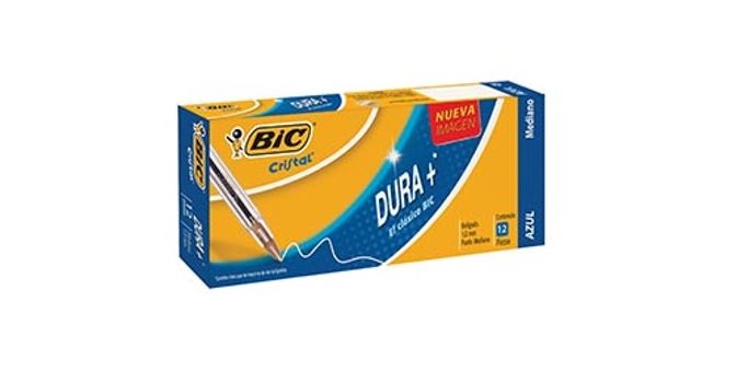 Bolígrafo azul dura + Bic 923996