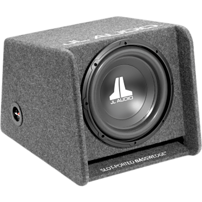Subwoofer para automóvil / Carcasa BassWedge™ / Driver W0v3 de 10 pulgadas (25.4 cm) / 300 W RMS / 4 Ohmios / Respuesta 30 Hz - 200 Hz / Perfil Bajo / MDF con Alfombra
