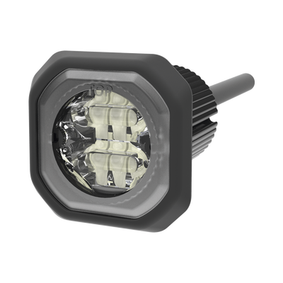 Estrobo Empotrable de 6 LED, Claro, Lente Transparente, SAE