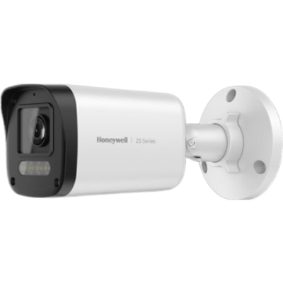 Bala IP / Serie 25 / 4 Megapíxeles / Lente Fijo 2.8 mm / Dual Light IR + Luz Cálida 30 m / WDR 90 dB / IP66/IK10