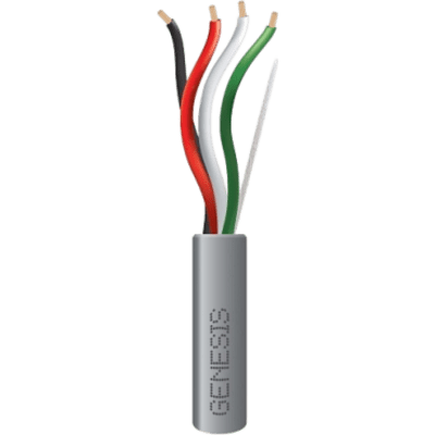 Bobina de 305 m (1000 ft) / Cable para Alarma 4x18 AWG / Riser / Gris