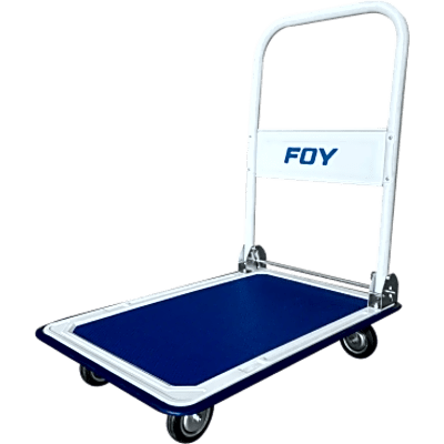 Carro Plataforma Plegable de Acero / Capacidad 300 kg / Ruedas TPR / Mango Retráctil / Uso Doméstico e Industrial