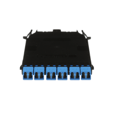 Cassette HD Flex Para 12 Fibras Monomodo OS2, de MPO a 6 Conectores LC Duplex, Método de Polaridad A, Color Azul