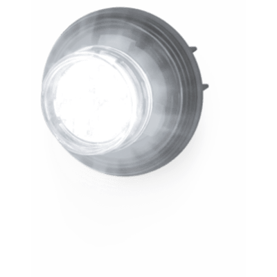CD3 Connect Estrobo Oculto de 12 LED, Blanco, Lente Transaprente, Bisel Negro