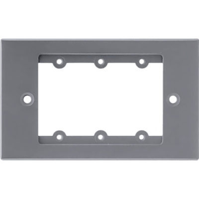 Frame para Wall Plate Inserción | 1 Gang | Metal | Version USA | Incluye Inserciones y Tornillos | Gris