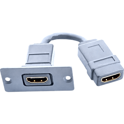 Wall Plate Inserción HDMI | Conexiones HDMI | Tamaño Espacio Simple | Gris