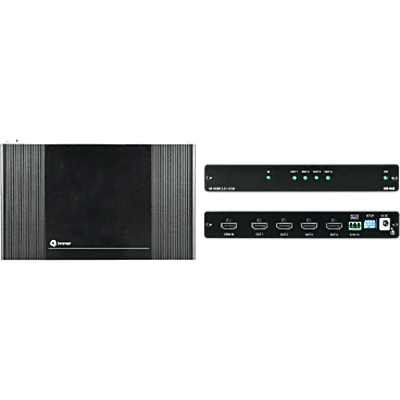 Distribuidor Amplificador HDMI 1:4 | 4K@60Hz (4:4:4) | HDR10 | HDCP 2.2 | Ancho de Banda 17.82 Gbps | Manejo Inteligente EDID | RS-232 | Mega TOOLS™