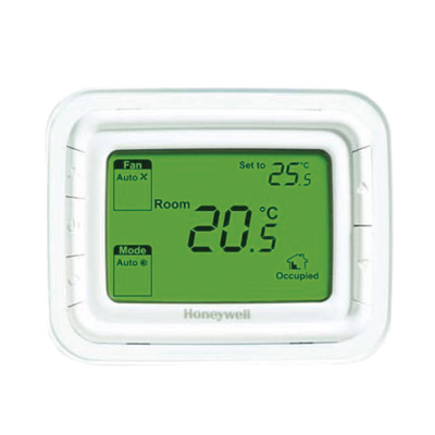 Termostato No Programable / 2 o 4 Tubos / 220 VAC / Pantalla LCD Verde / Montaje Horizontal