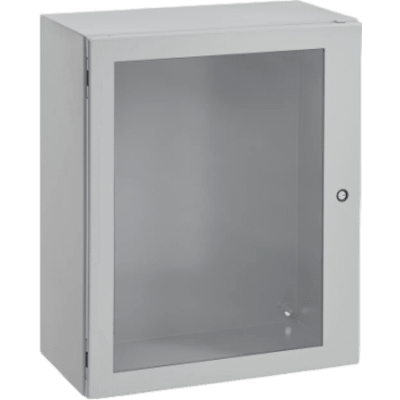 Gabinete Concept con Puerta de Ventana / 610 x 610 x 203 mm (24 x 24 x 8 in) / NEMA 4/12 / IP66 / Acero Gris Claro RAL 7035