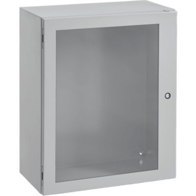 Gabinete Concept con Puerta de Ventana / 508 x 508 x 203 mm (20 x 20 x 8 in) / NEMA 4/12 / IP66 / Acero Gris Claro RAL 7035