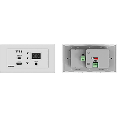 Codificador AVoIP Wall Plate | 4K60 4:2:0 HDR10 | Red 1G | Entradas HDMI y USB-C | PoE | Control Web y API | Puerta de enlace RS232 y CEC