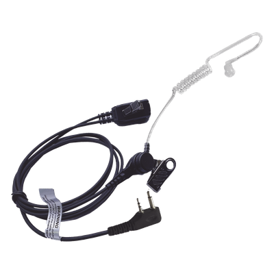 Micrófono-Audífono de Tubo Acústico / Grado Médico / PTT de Alta Resistencia / Cable Kevlar Reforzado / Compatible ICOM
