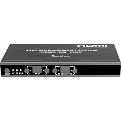 Receptor KVM por IP | 4K@60Hz | 120 m con PoE | Loop-out | Multiview y Videowall | HDMI 2.0 | USB 2.0 | Metálico