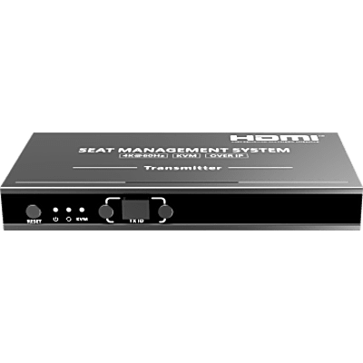 Transmisor KVM por IP | 4K@60Hz | 120 m con PoE | Loop-out | Multiview y Videowall | HDMI 2.0 | USB 2.0 | Metálico