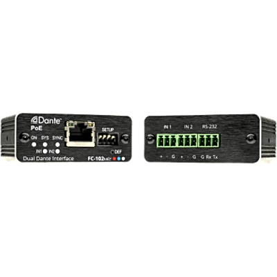 Codificador Dante 2 Canales | 2 Salidas Mono Balanceadas | PoE | Conversión ADC 32 bits | Frecuencia de Muestreo 96 kHz | AES67 | Control RS-232 | PicoTOOLS