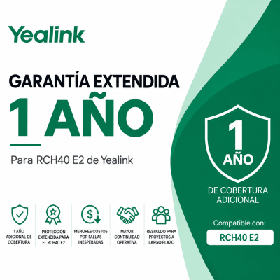 Garantía Extendida de 1 Año para Switch PoE RCH40-E2 de Yealink