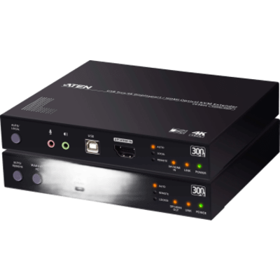 Extensor KVM Óptico USB True 4K | DisplayPort-HDMI | 300 m (984.3 ft) | Resolución 4K @ 60 Hz 4:4:4 | HDR10 | RS-232 | USB 2.0 | Audio Estéreo y Embebido | SFP+ 10 Gbps